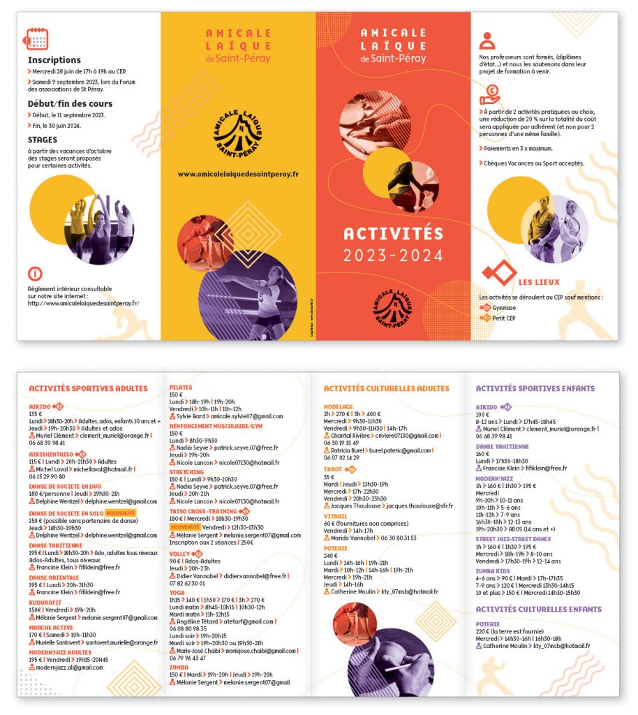 Dépliant activités